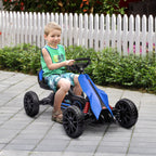Pedal Go Kart for Kids Ages 3-8 with Adjustable Seat and EVA Wheels, 100x58x58.5 cm, Blue