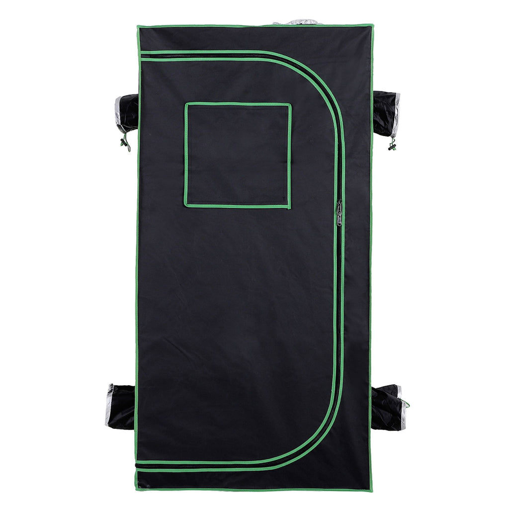 600D Oxford Hydroponic Tent with 5 Adjustable Vents and Window, Hydroponic Growing Greenhouse with Cable Hole for Indoor, 80x80x160cm, Black
