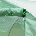 Outsunny PE Greenhouse Cover with 6 Windows, Roll-Up Door and Buried Edges, 3x3x2 m, Green