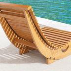 Outsunny S-Shaped Garden Rocking Chair with Ergonomic Seat, Made of Fir and Pine Wood, 130x60x60 cm