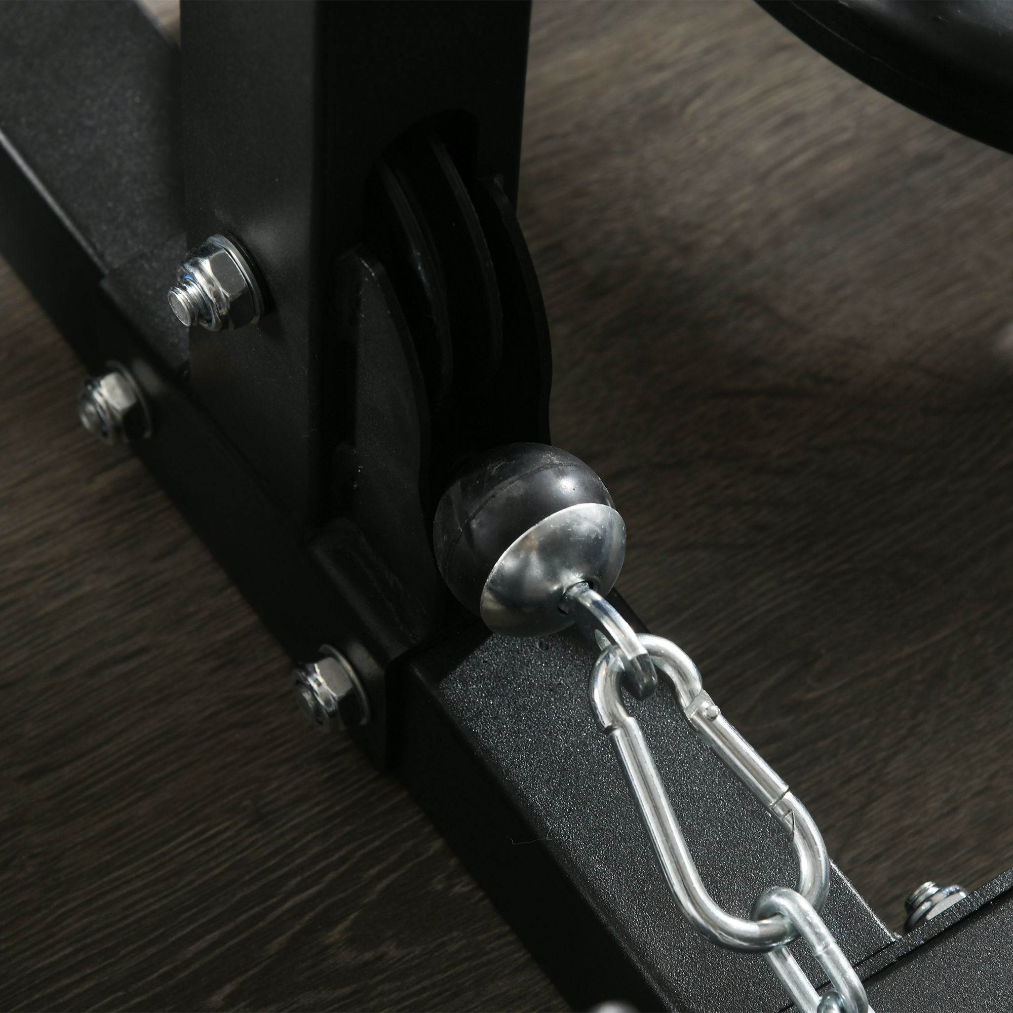 Fitness station for total training with pull-up bar and barbell, in steel, 170x139x200 cm, Black