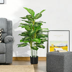 Decorative Artificial Plant 120 cm Tall with Black Pot for Indoor and Outdoor