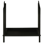 Indoor and Outdoor Metal Log Holder with 2 Handles and Raised Base, 39x32.5x46cm, Black