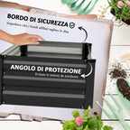 Outsunny Set of 2 Raised Garden Beds with Open Bottom in Galvanized Steel, 100x60x30cm, Grey