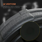 Floor Punching Ball with Fillable Base and Suction Cups, Adjustable Height from 147-165 cm, Black