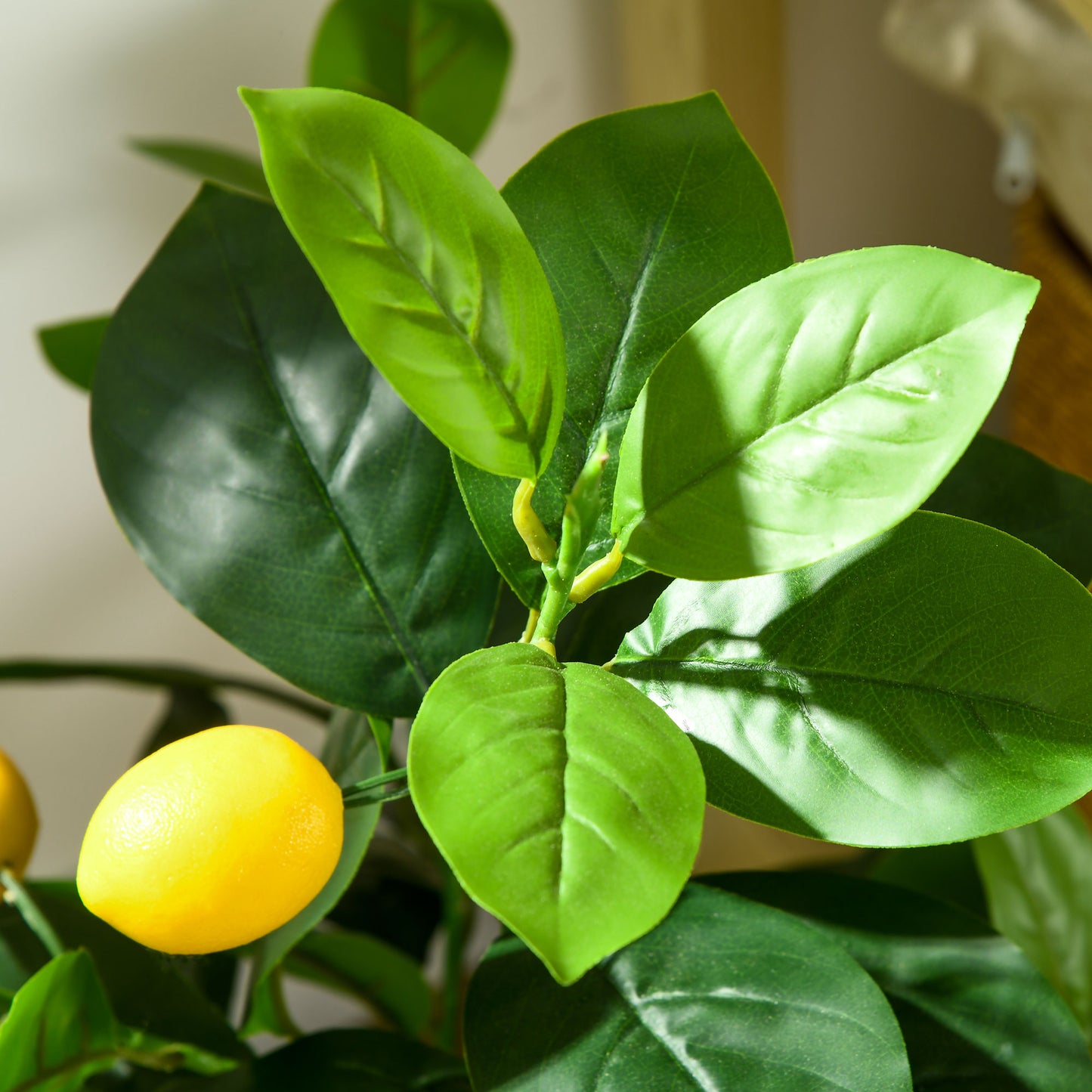 Set of 2 Artificial Lemon and Orange Plants 120cm High for Indoors with Pot