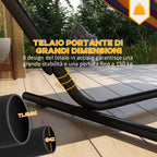 Steel Hammock Stand with Integrated Table and Maximum Load 150kg, Black