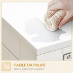 Large Dog House with 2 Lockable Doors and Washable Cushion, 94x60x71.5 cm, White