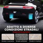 Officially Licensed RUF GT Ride-On Toy Car for Kids Ages 3-5, Remote Control, Seat Belt and Music, Black