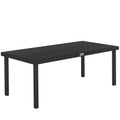 8-Seater Aluminum and Plastic Garden Dining Table, Black