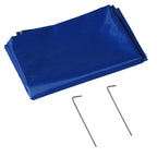 Beach Umbrella with Integrated Awning, in Metal and Polyester, Ø220x220 cm, Blue