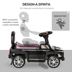 Ride-On Toy Car for Kids, Off-Road Vehicle with Lights and Music, Ages 18-36 Months, 68x30.5x41.5cm, Black