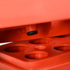 Step Fitness for Aerobics Adjustable to 3 Heights 10-15-20 cm in Plastic, Black and Red - Borgè