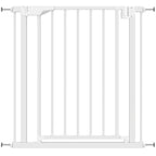 PawHut Safety Gate for Children and Pets, Self-Closing and Pressure Fit, 76-82x76 cm, White