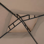 3x3m Garden Gazebo with Mosquito Net, Metal Frame and Polyester Cover, Taupe - Borge' Group Limited