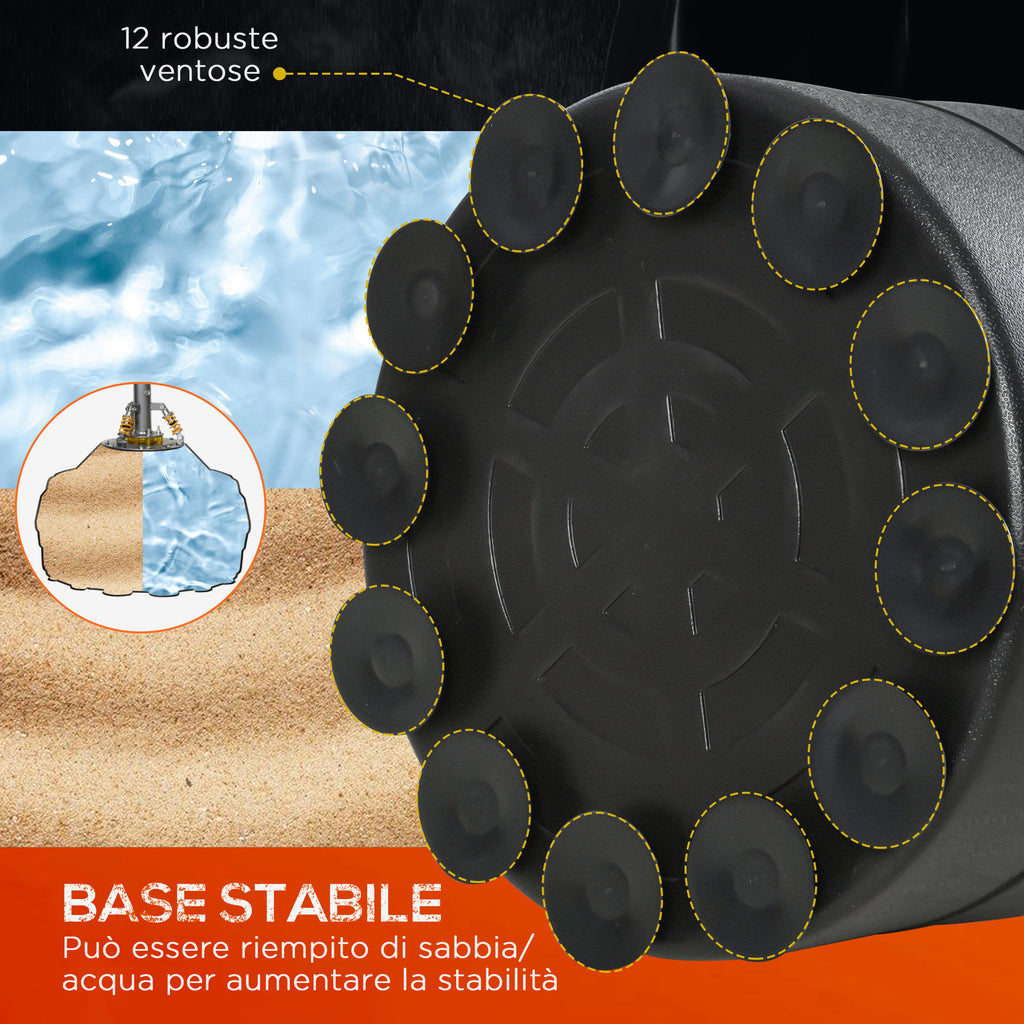 Freestanding Punching Bag, Punching Bag with Base Fillable with Water and Sand, Black