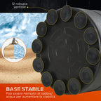 Freestanding Punching Bag, Punching Bag with Base Fillable with Water and Sand, Black