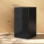 HOMCOM 91L Reversible Single-Door Small Refrigerator with Freezer and Adjustable Temperature, Black