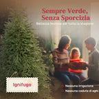 180cm Fireproof Artificial Christmas Tree with 1814 Realistic Branches and Foldable Metal Base