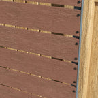 Outdoor Planter with Slatted Espalier for Climbing Plants, 72x38x150cm, Light Brown - Borgè