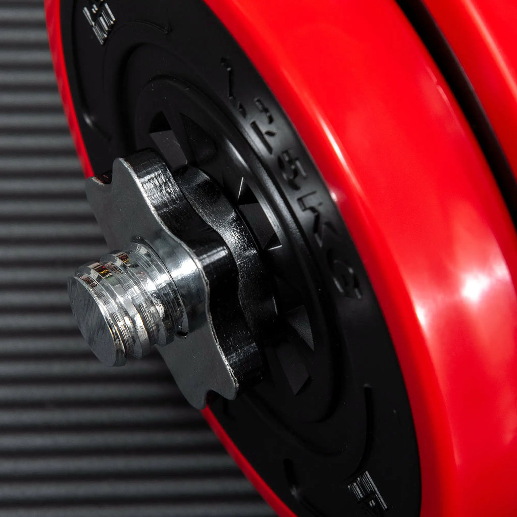 40kg Rubber Coated Metal and Iron Sand Dumbbell Set, 45x26x26cm, Red - Borge' Group Limited