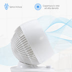 3-Speed Table Fan, 70° Oscillation and 90° Tilt, 27x27x34cm, Black and White