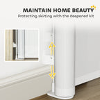 Gate for Small Dogs Extendable 0-144 cm and Retractable with Automatic Lock, White