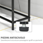 Freestanding 2-Arm Metal Towel Rack, 66x20x110 cm, Black