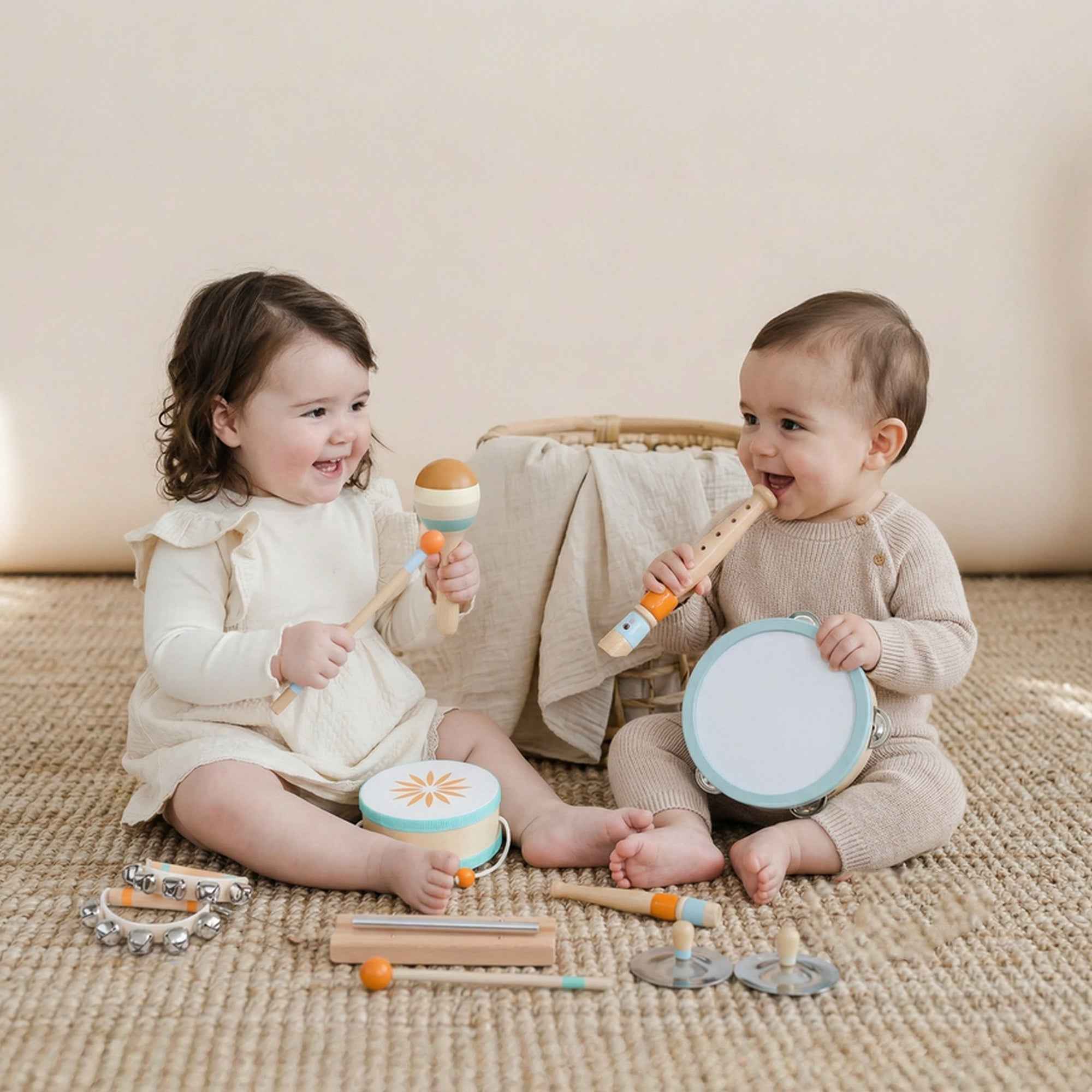 Kids Musical Instruments, Montessori Wooden Percussion Set