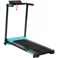 Folding Treadmill 1-10 km/h with Gesture Control and Incline, Blue