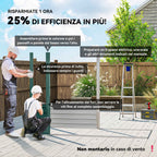 Outsunny Steel Tool Shed with 2 Vents and Latch, 249x121x183 cm, Green