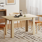 Extendable Dining Table for 6-8 People, 140-180 x 80 cm, Wood Color