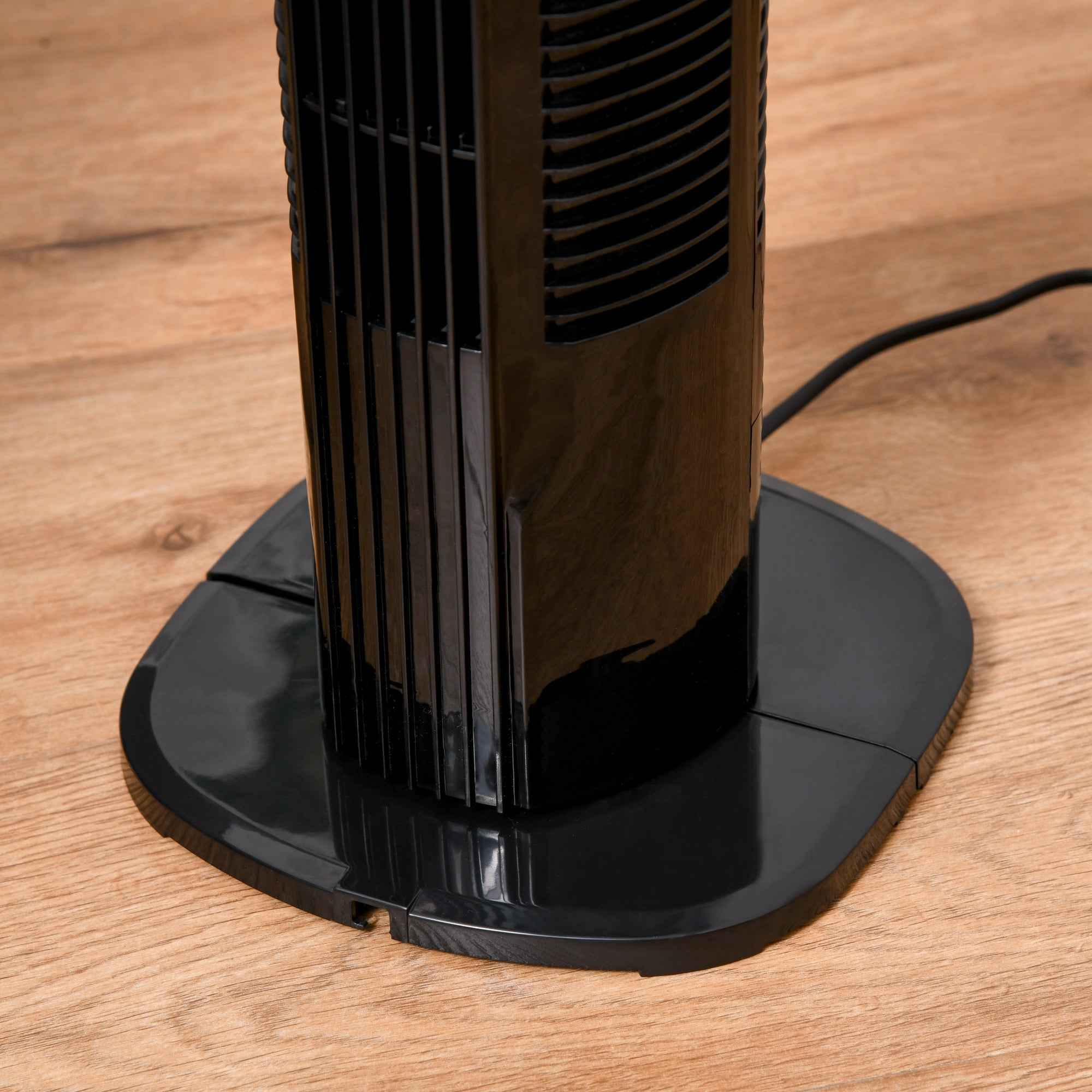 HOMCOM Tower Fan with 5m Remote Control, 70° Oscillation, 3 Functions and 3 Speeds, Black