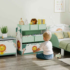 Children's Toy Storage Shelf, 3-Tier, Green