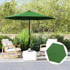 Replacement Canopy for Umbrella Ø3 m with Air Vents for Wooden and Steel Frames, Green