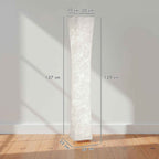 HOMCOM Modern Floor Lamp with Foot Switch, Steel and Fabric, 25x25x129 cm, White and Silver