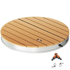 Portable Garden Shower with Height up to 4 m Adjustable Water Jets, Wood Effect