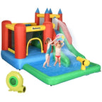 Inflatable Game for Children 3-8 Years with Slide, Trampoline, Pool, max 4 Children, 330x245x215cm - Borge' Group Limited