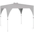 Outsunny 3x3m Folding Gazebo with Vents, Sandbags and Carry Bag, Oxford Fabric and Metal, Dark Grey