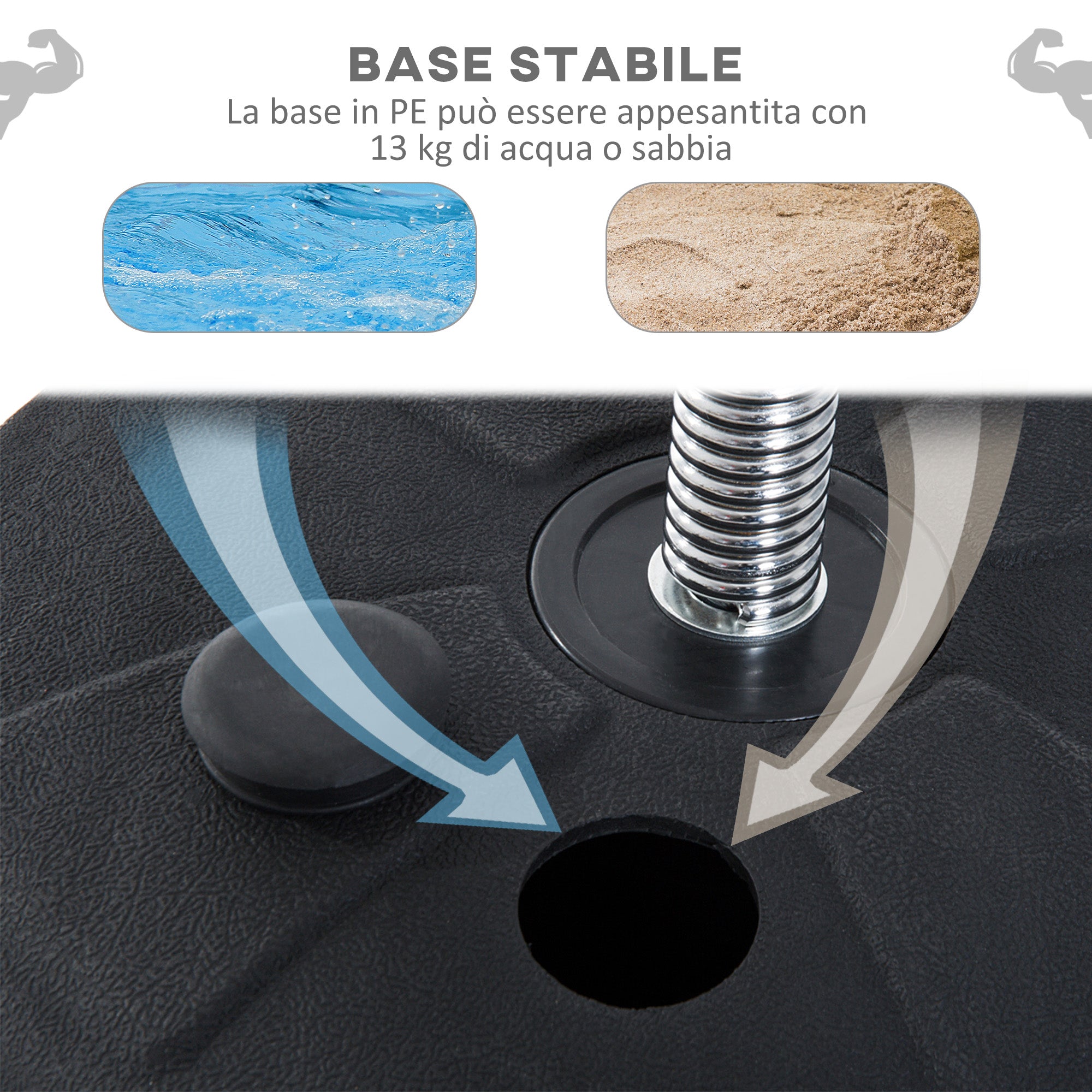 Height Adjustable Floor Punching Ball with Boxing Gloves and Fillable Base, 43x43x126-144 cm, Red