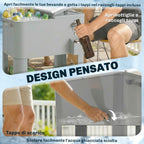 Outsunny Portable Fridge 76 L with Wheels and Bottle Opener, 92 x 39 x 81 cm, Silver