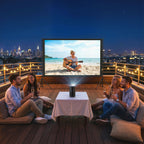 HOMCOM 100" 16:9 HD 4K/8K Projector Screen, 160° Viewing Angle, Double-Sided and Foldable Tripod, White