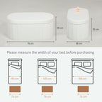 HOMCOM Foldable Storage Ottoman with 72L Compartment and Velvet Upholstery, 76x38x35 cm, Cream