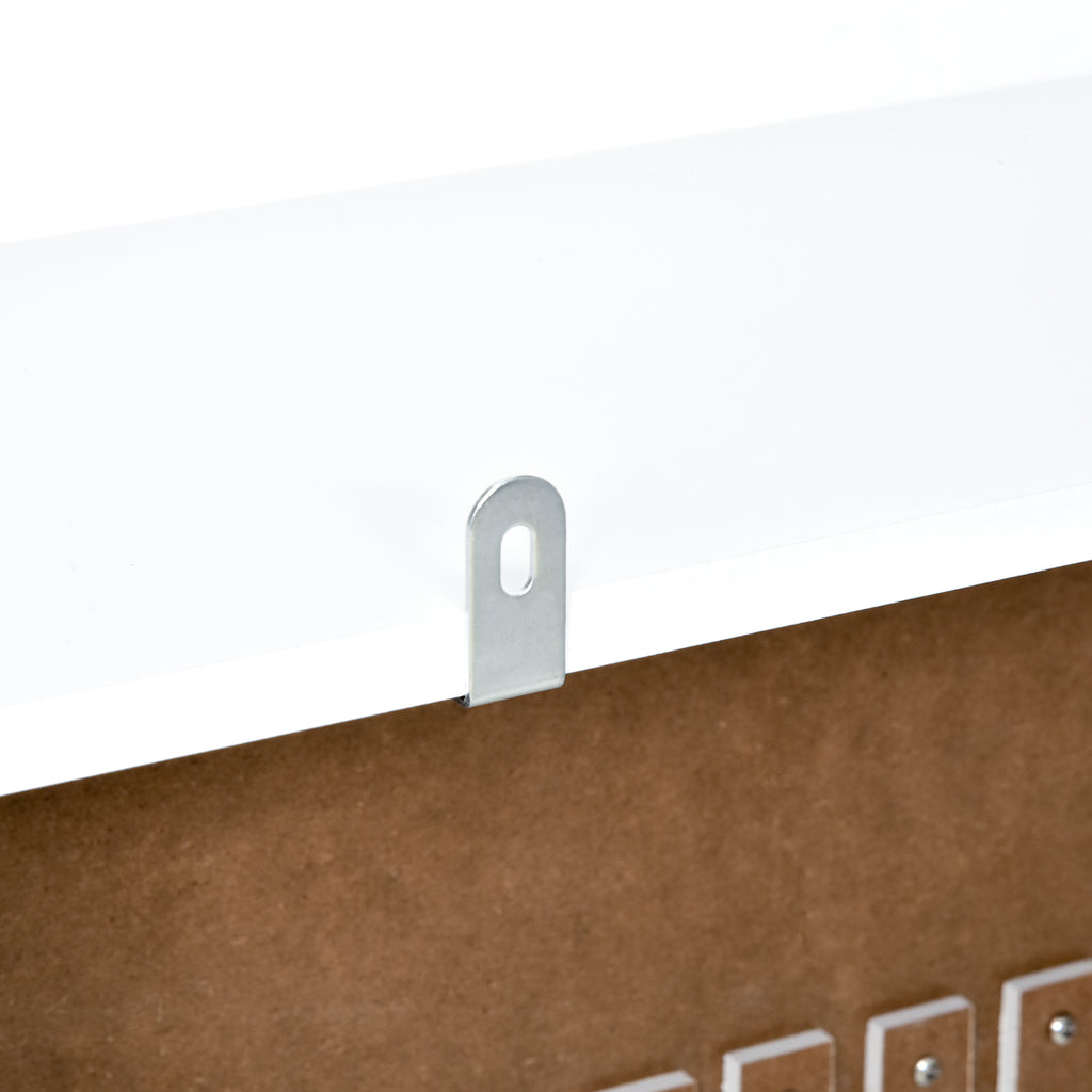 White MDF Radiator Cover with Support Top and Anti-Tip Design, 78x19x82 cm
