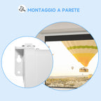 Motorized Projector Screen 120" 16:9  with Remote Control, Wall and Ceiling Mount, White