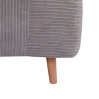2-in-1 Reclining Sofa Bed with Extra-Large Seat, Velvet Effect, Grey