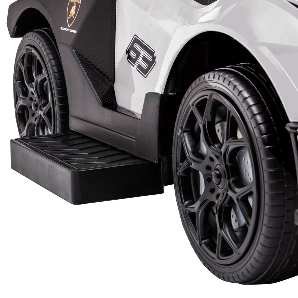 AIYAPLAY 2-in-1 Children's Toy Car with Handle and Safety Barrier, 86.5x40x89.5 cm, Black and White