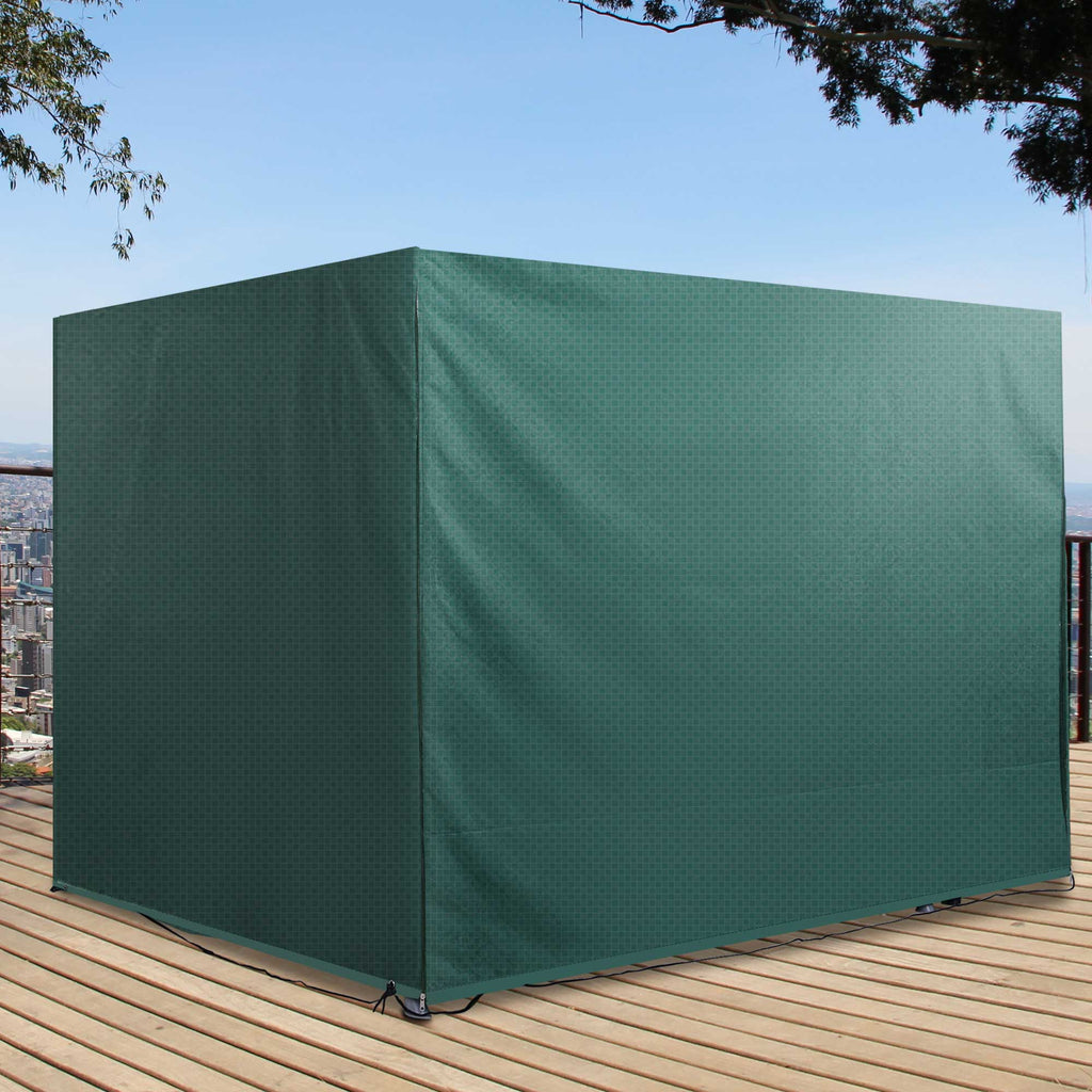 Garden Swing Cover Waterproof Anti-UV Anti-Mold with PE Fixing 215x155x150cm Green
