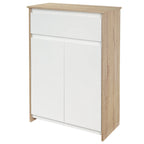 Multipurpose Bathroom Cabinet, Bathroom Cabinet with Cabinet and Drawer, Space Saving, Wood and White Color 60x30x90cm