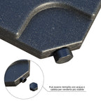 4-Piece Plastic Garden Umbrella Base Set 50 x 50 x 7.5cm